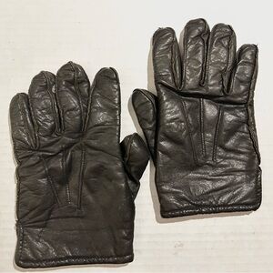 Vintage Daniel Hays Men's Leather Gloves Black Cowhide with Acrylic Lining